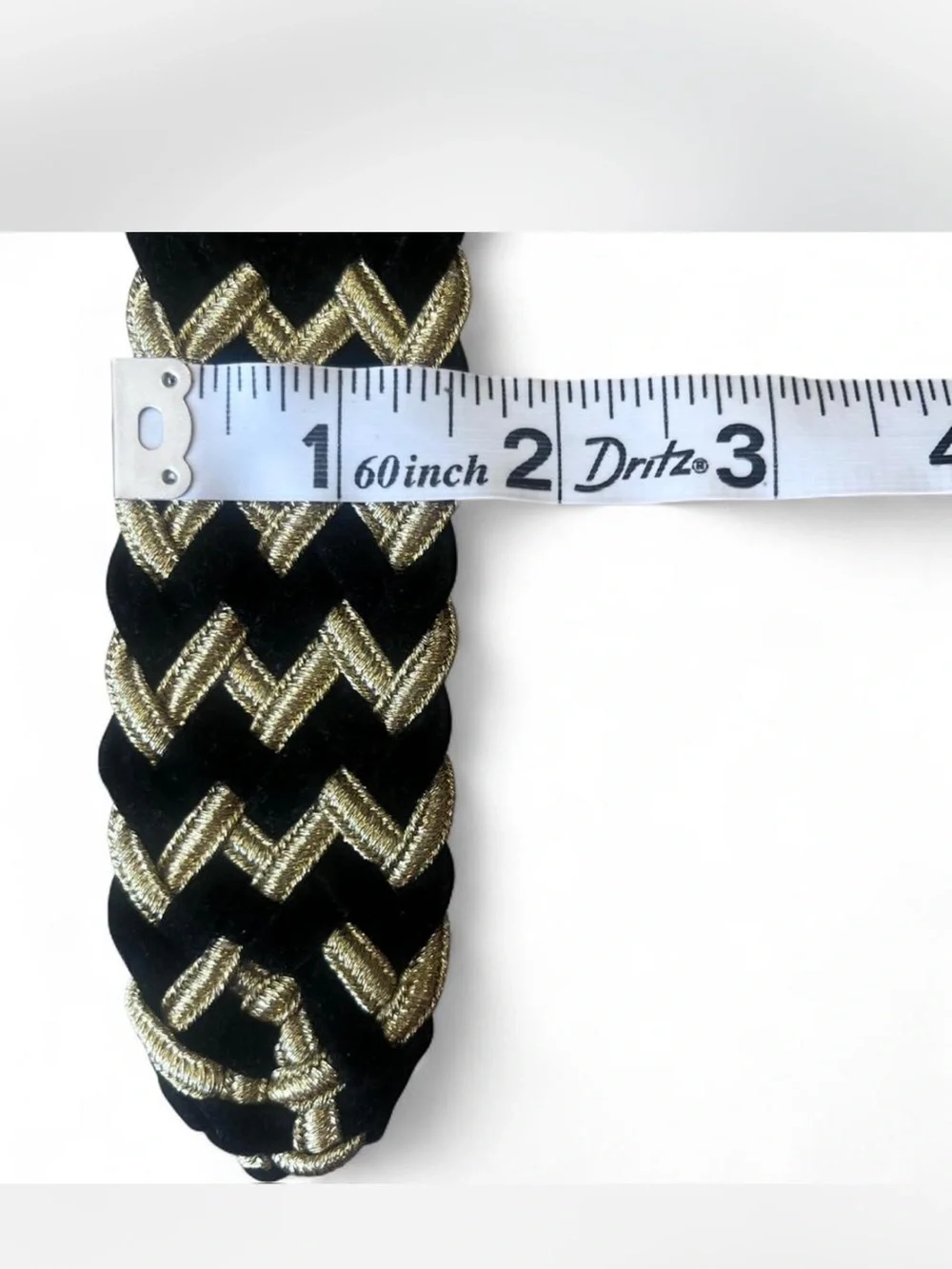 Vintage Lord & Taylor Black and Gold Braided Belt !!!